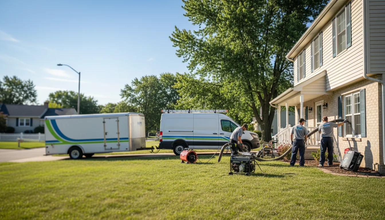 Flooded Basement Restoration And Cleanup With Repair in Mount Summit, IN near me